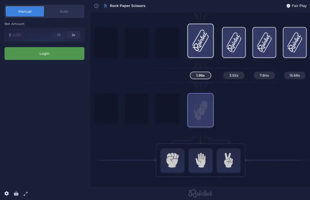 Rainbet Rock Paper Scissors